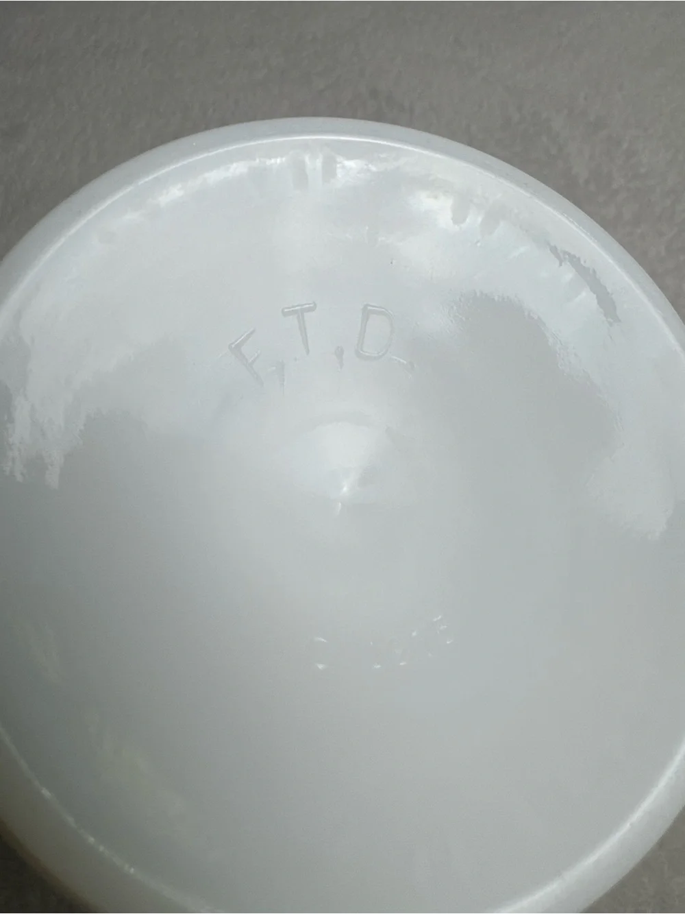 Vintage F.T.D. 1978 White Milk Glass Pedestal Compote Christmas Fir Pine Tree
